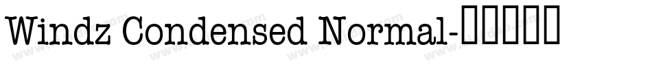 Windz Condensed Normal字体转换